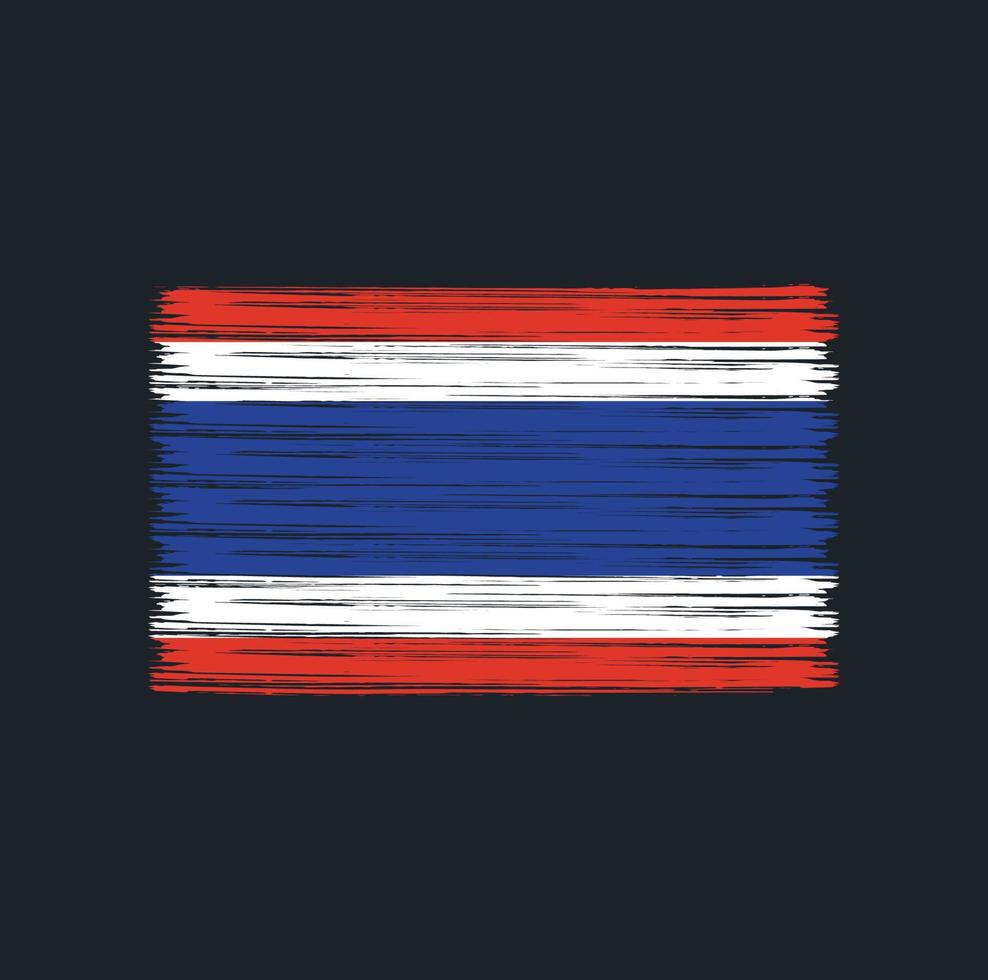 cepillo de bandera de tailandia. bandera nacional vector