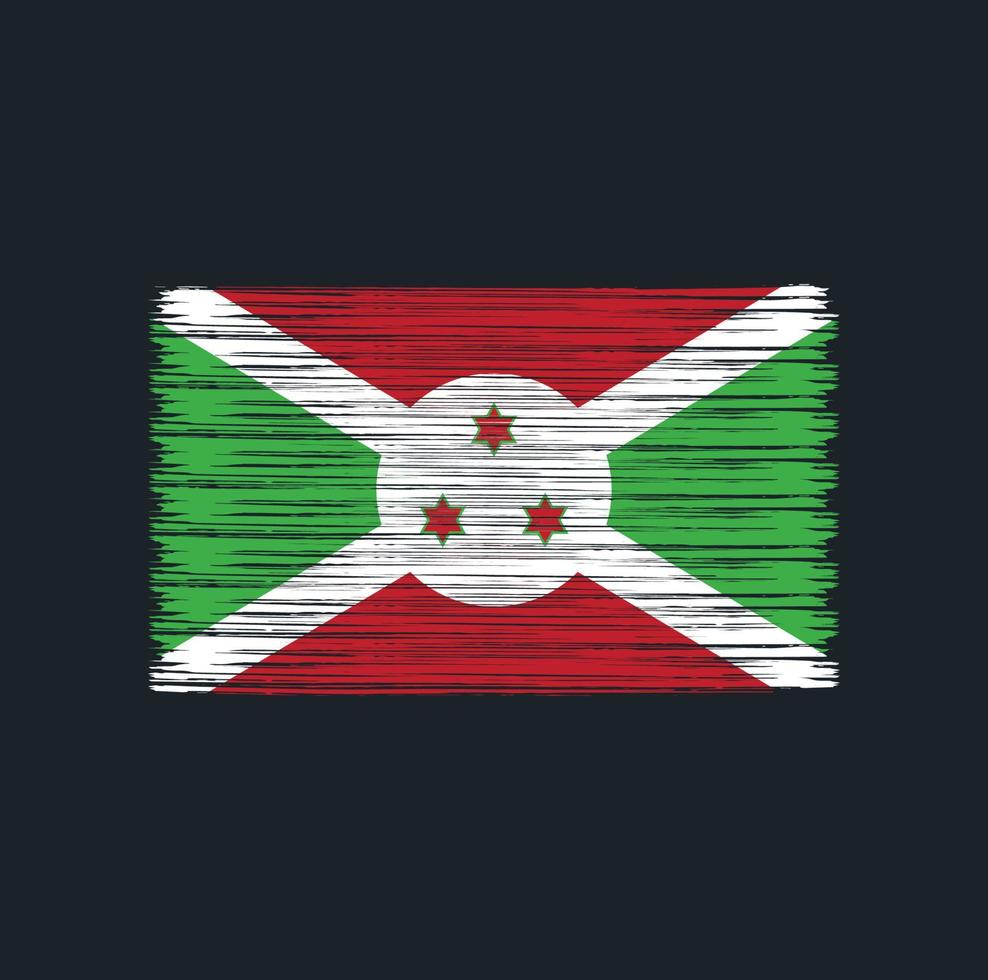 Burundi Flag Brush. National Flag vector