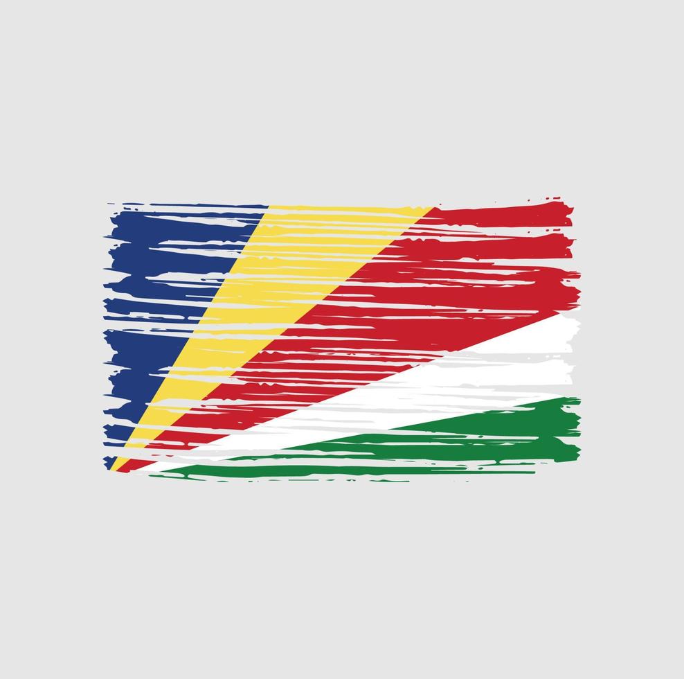 trazos de pincel de bandera de seychelles. bandera nacional vector