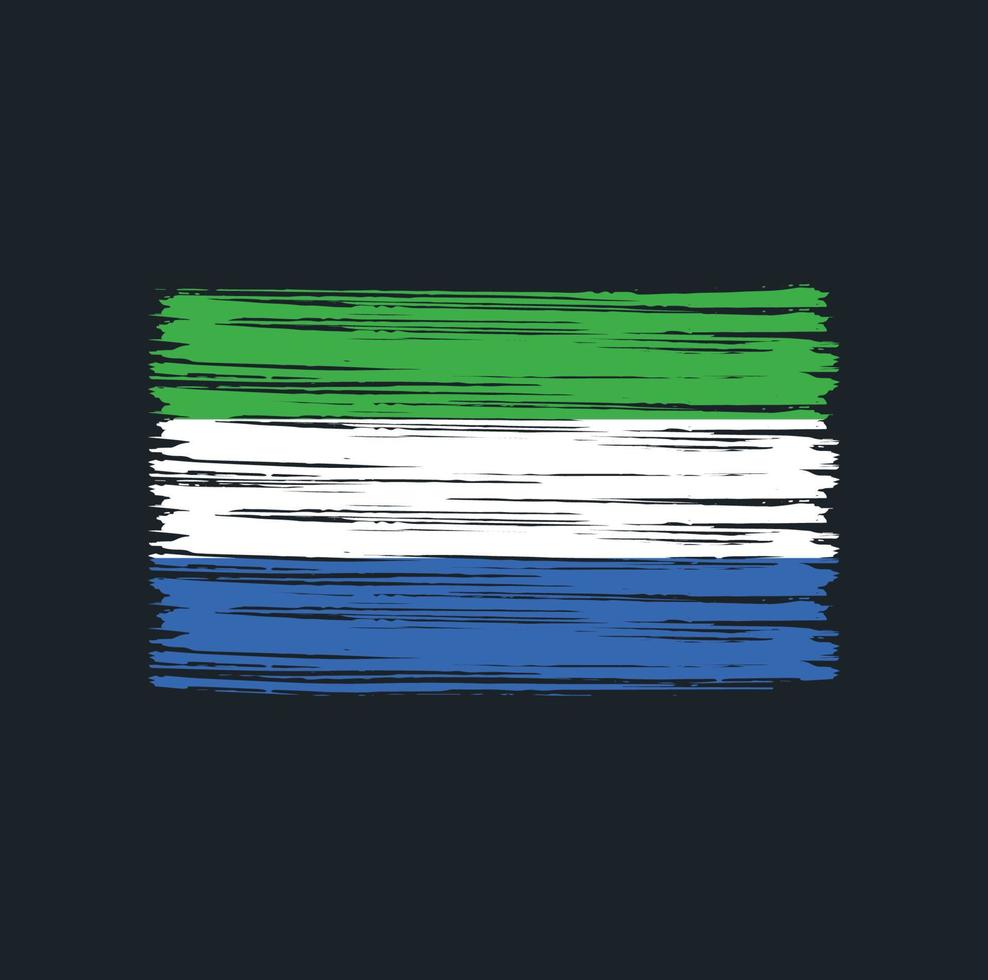 Sierra Leone Flag Brush vector