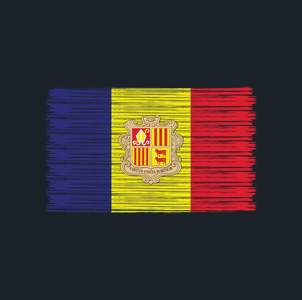 Andorra Flag Brush. National Flag vector