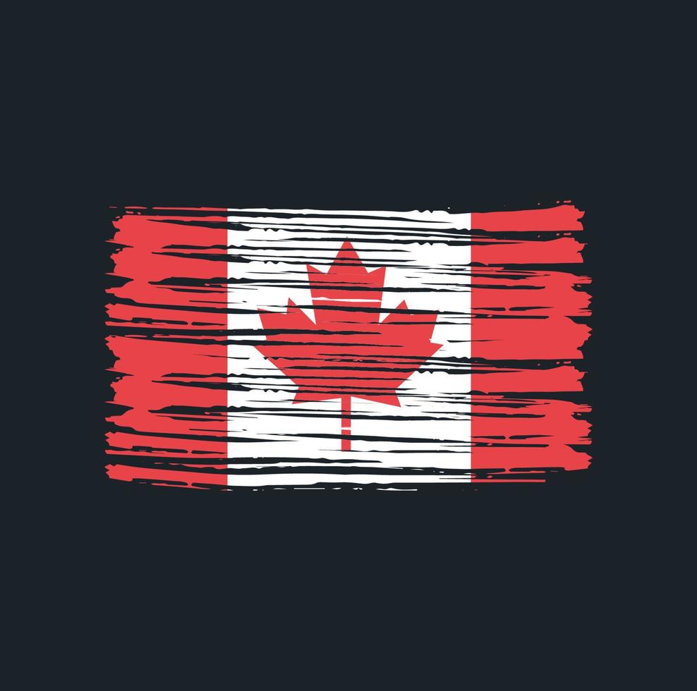 Canada Flag Brush Strokes. National Flag vector