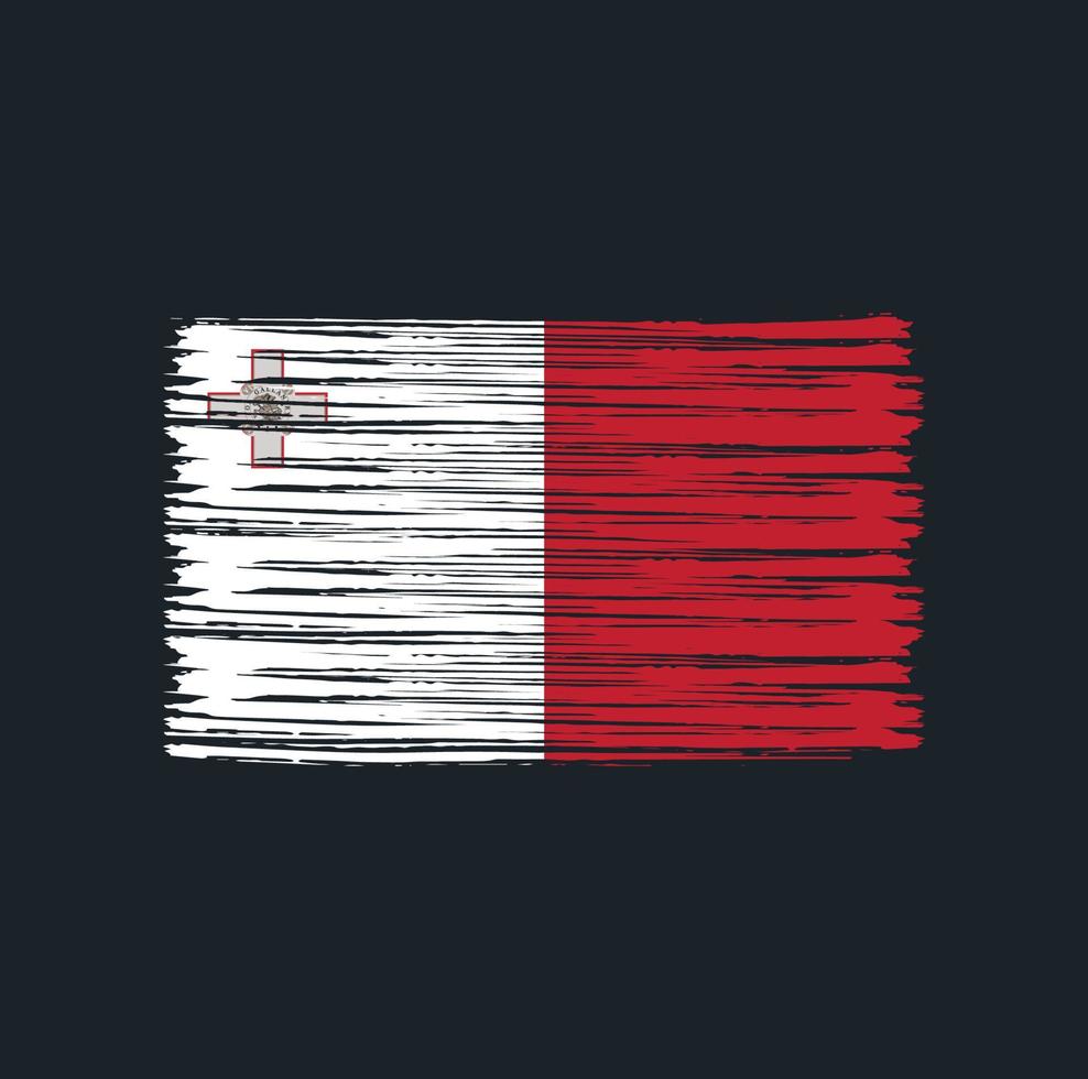 Malta Flag Brush vector