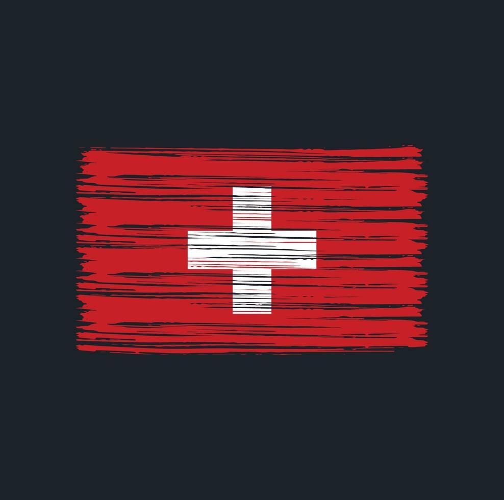 Switzerland Flag Brush vector