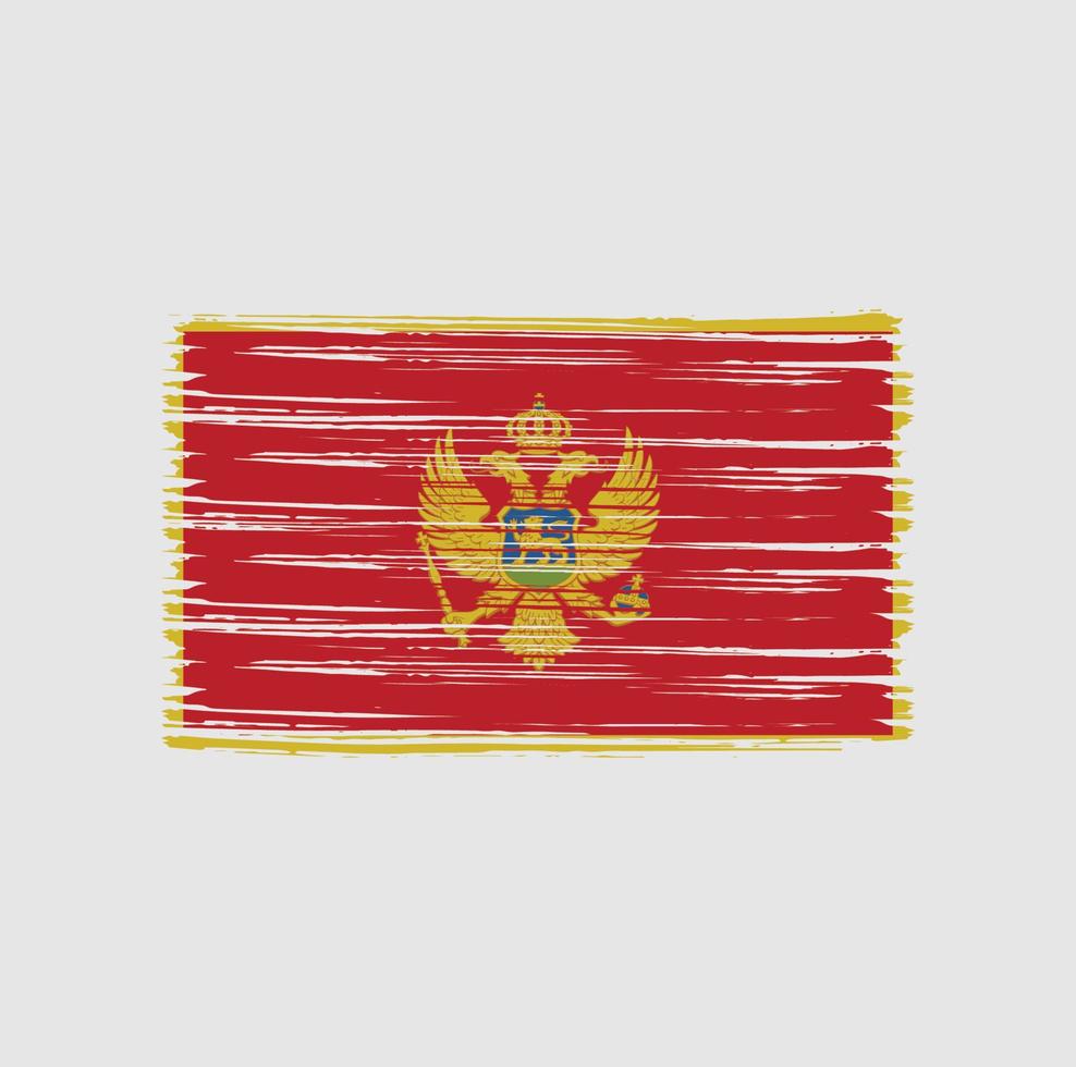 Montenegro Flag Brush vector