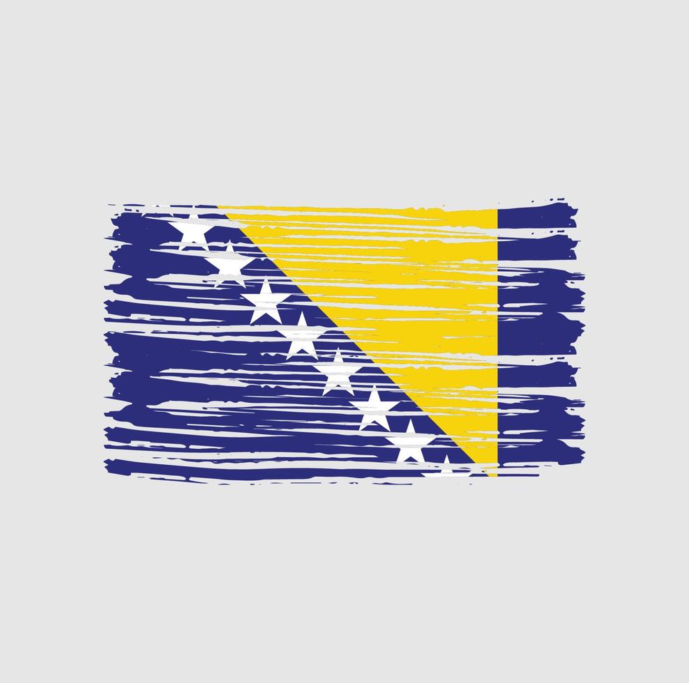 Bosnia Herzegovina Flag Brush Strokes. National Flag vector