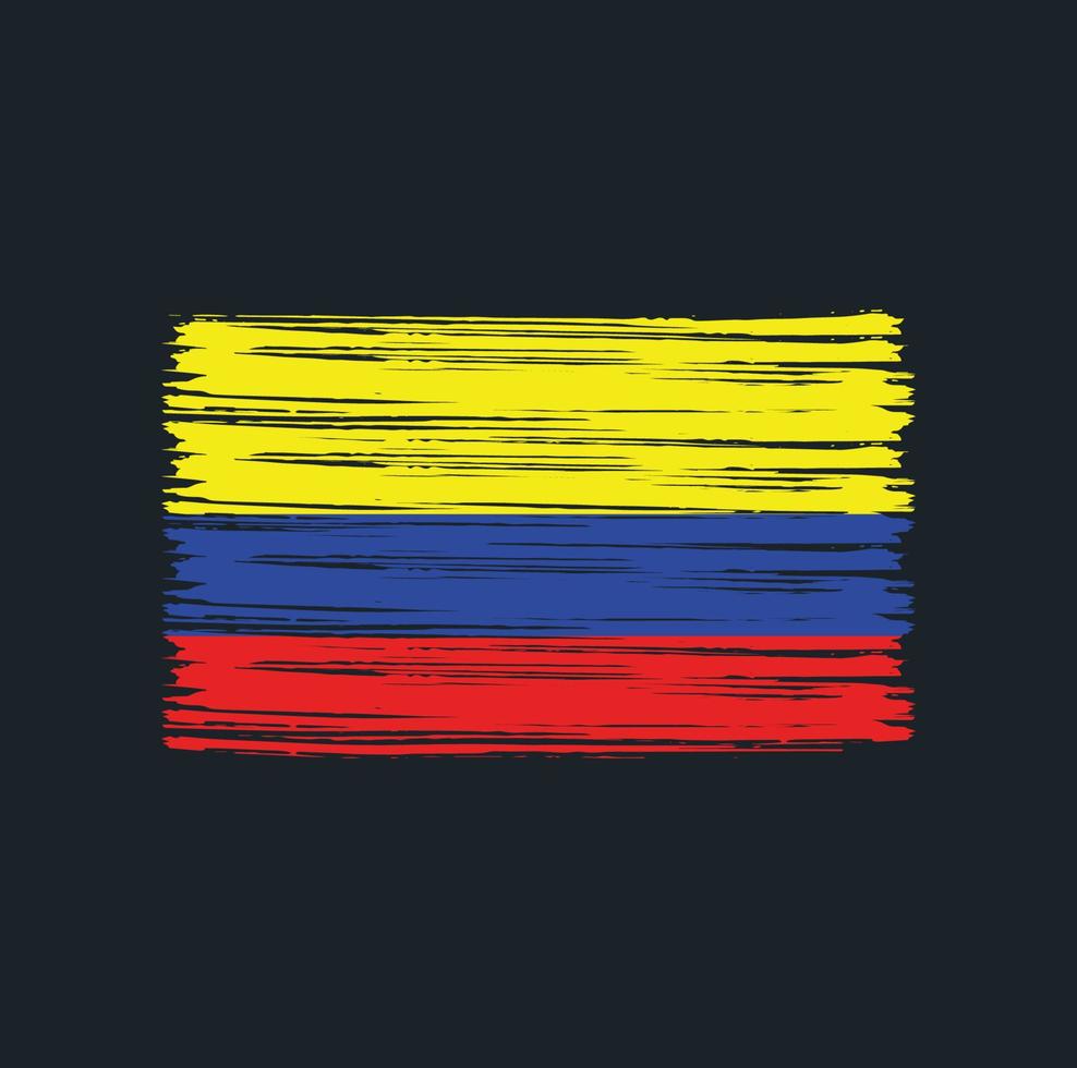 cepillo de bandera de colombia vector