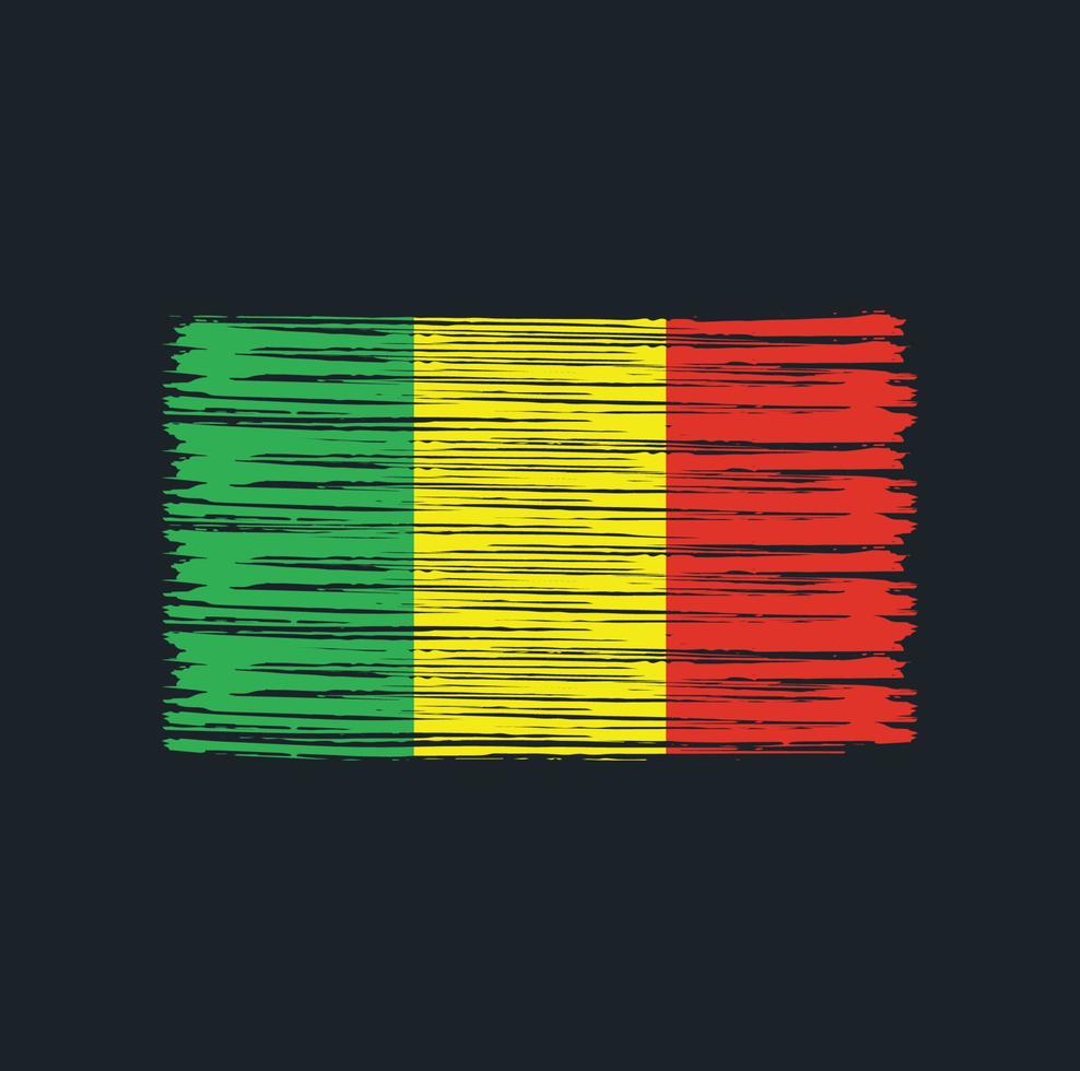 Mali Flag Brush vector