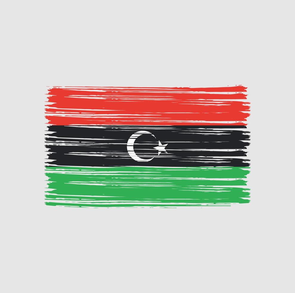 Libya Flag Brush vector