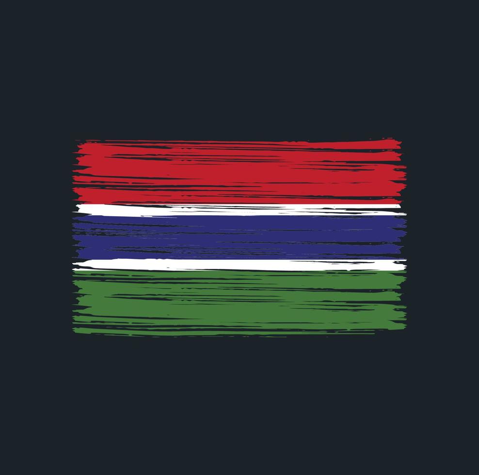 pincel de bandera de gambia vector