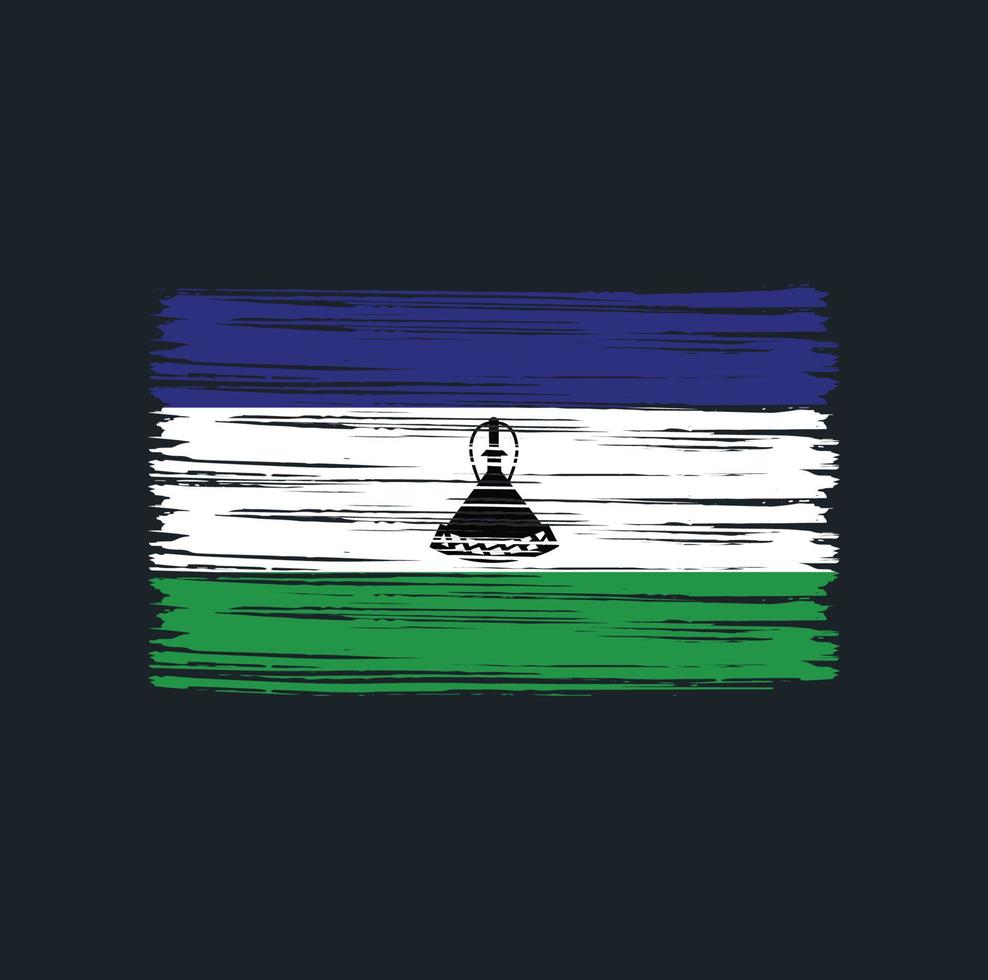 Lesotho Flag Brush vector