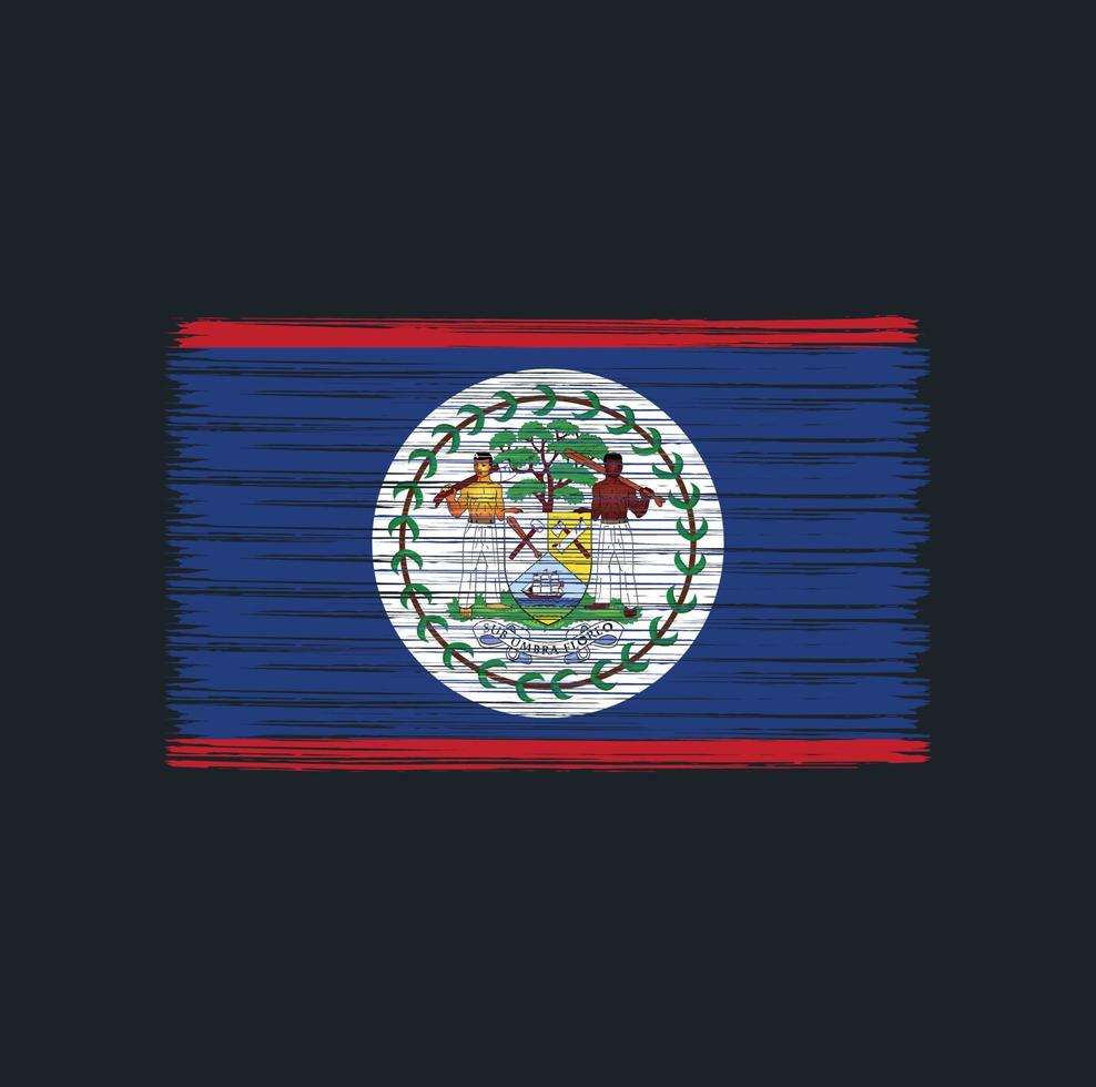 Belize Flag Brush. National Flag vector