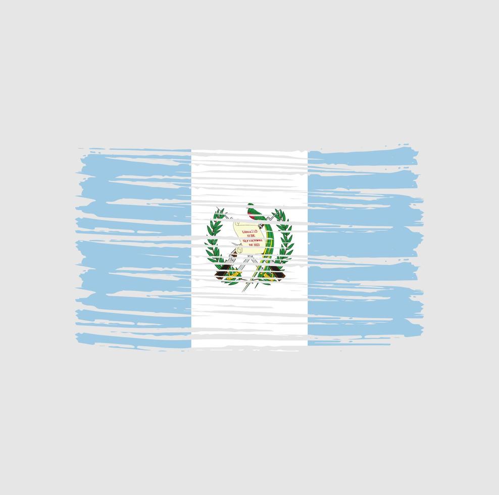 trazos de pincel de la bandera de guatemala. bandera nacional vector