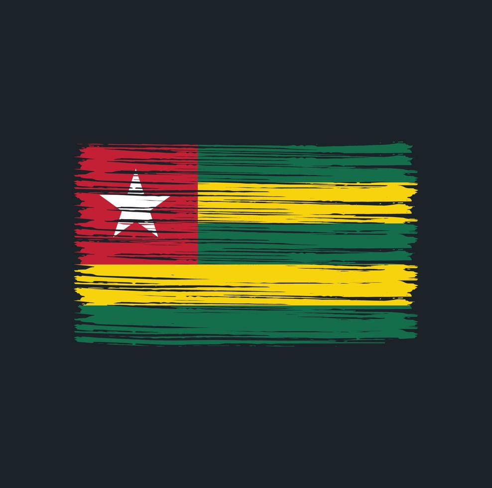 Togo Flag Brush vector