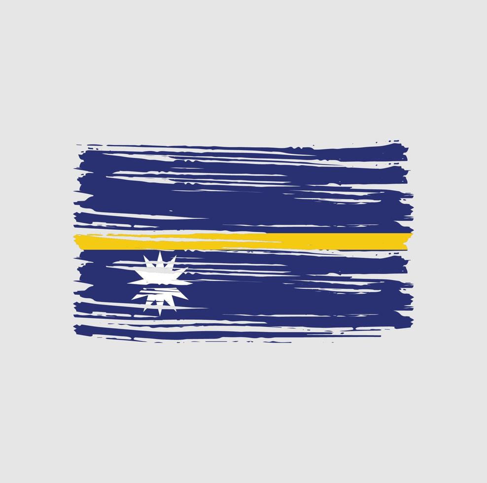 Nauru Flag Brush Strokes. National Flag vector