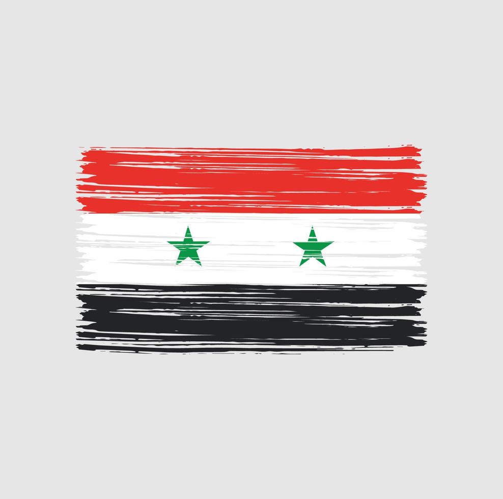 Syria Flag Brush vector