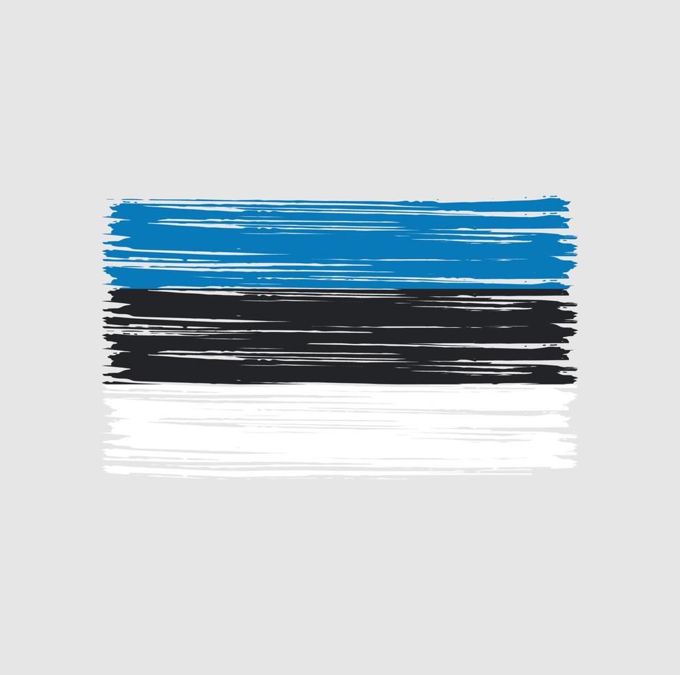 cepillo de bandera de Estonia vector