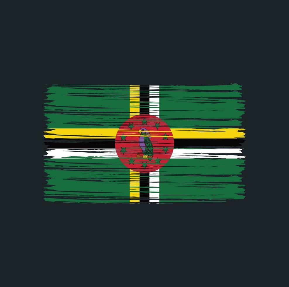 Dominica Flag Brush vector