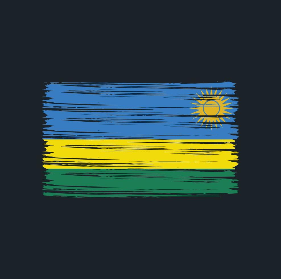 Rwanda Flag Brush vector