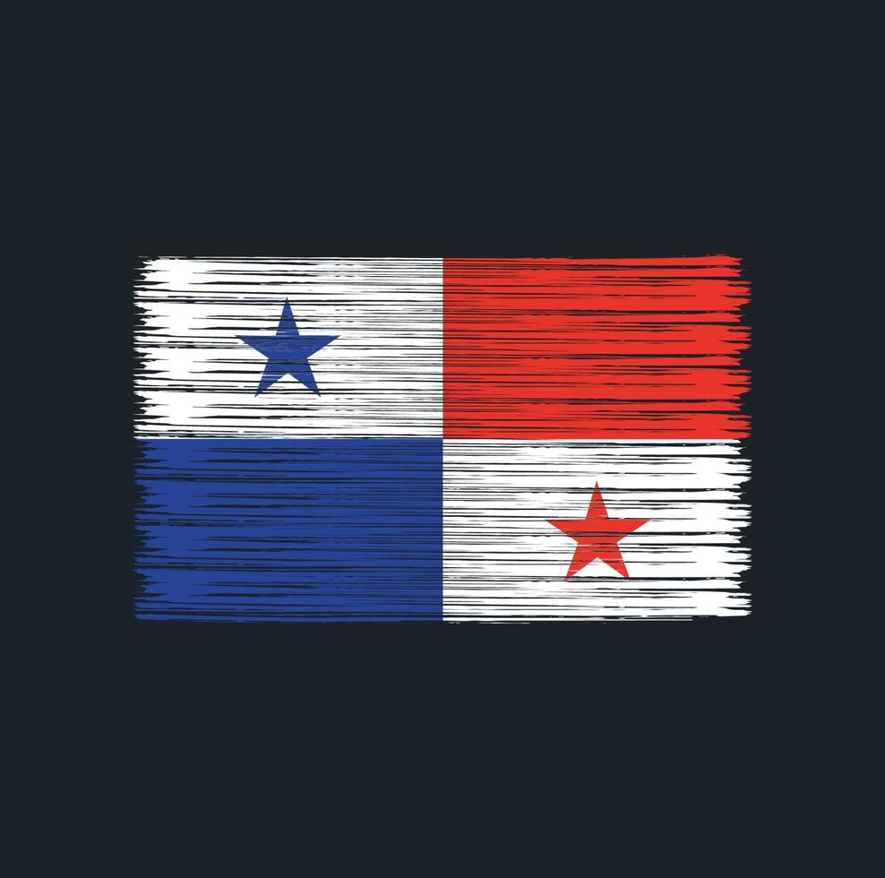 Panama Flag Brush. National Flag vector