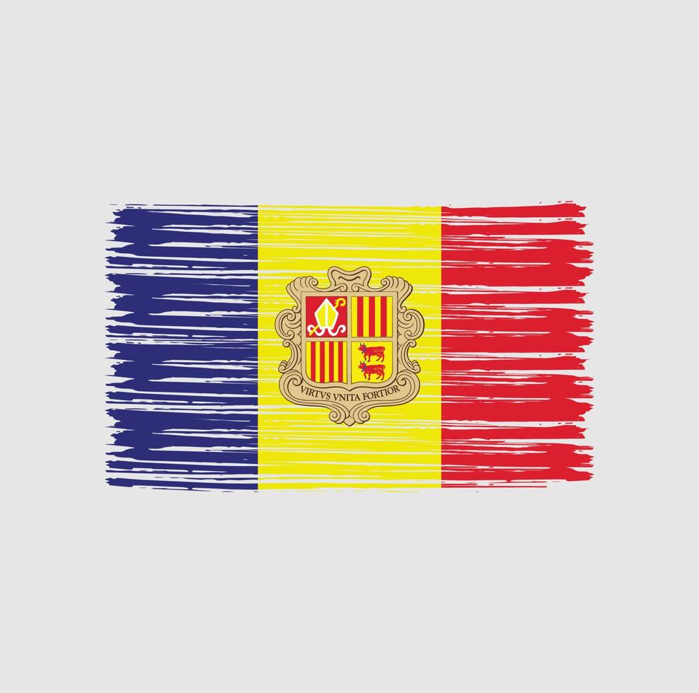 Andorra Flag Brush vector