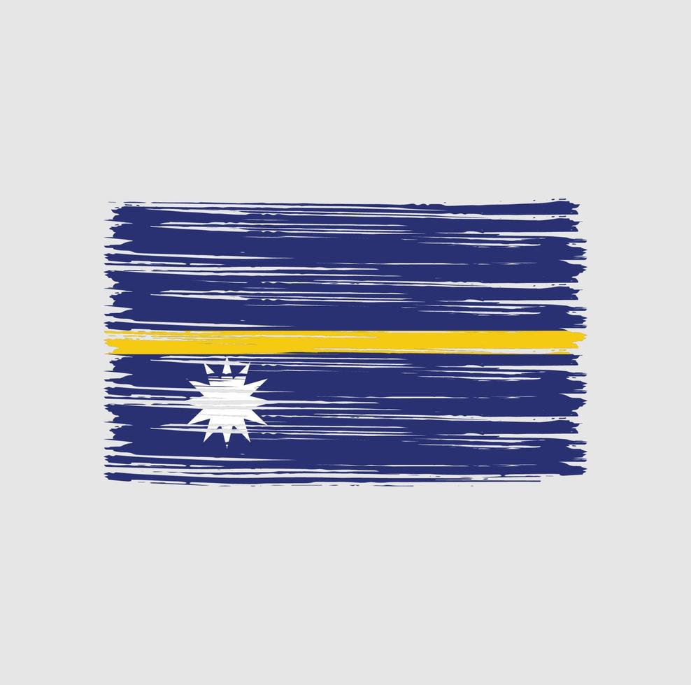 Nauru Flag Brush vector