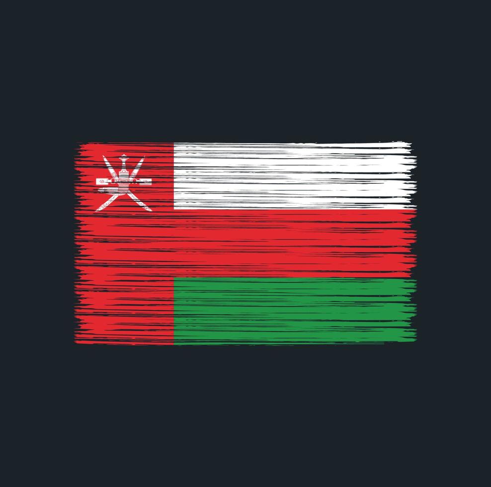 Oman Flag Brush. National Flag vector