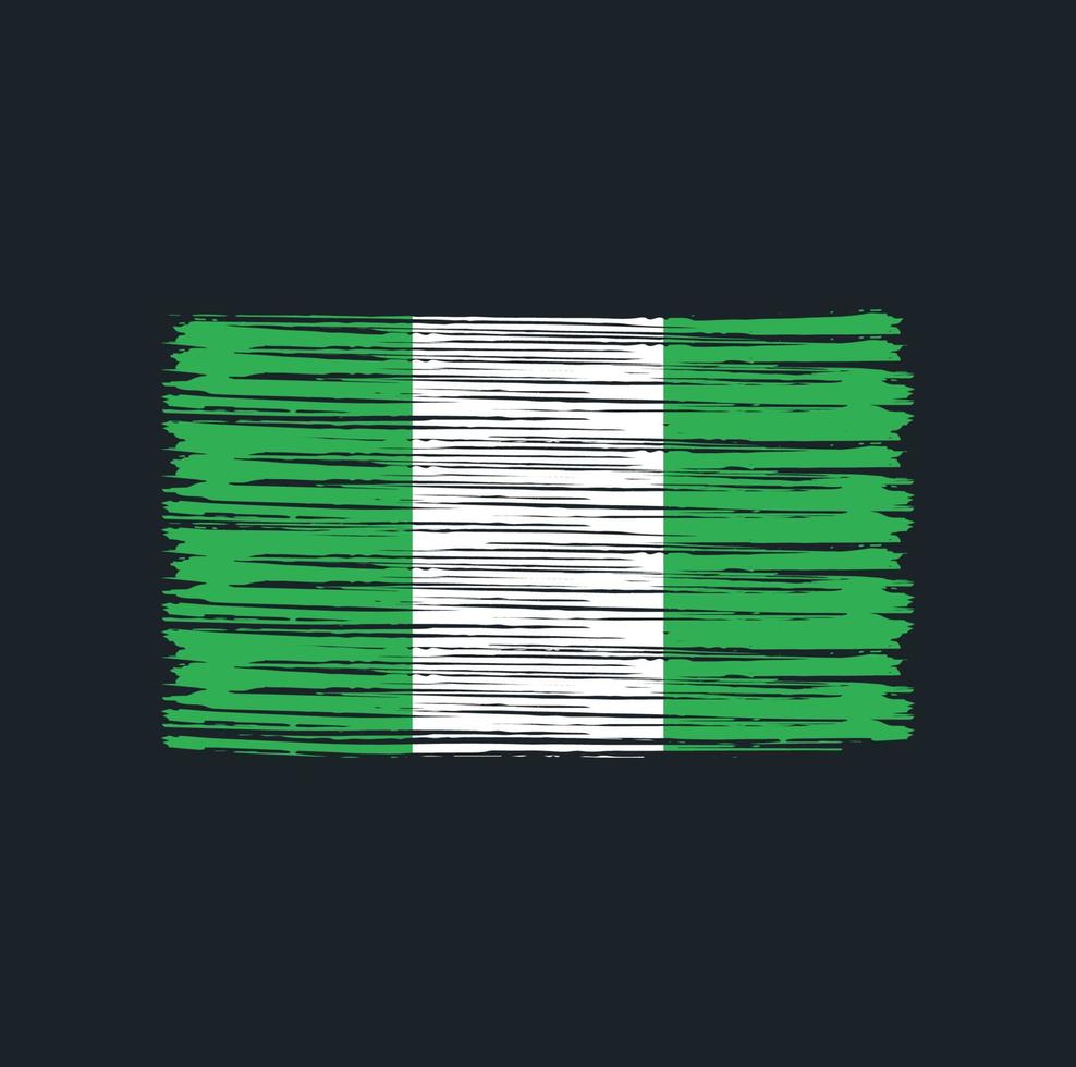 Nigeria Flag Brush vector