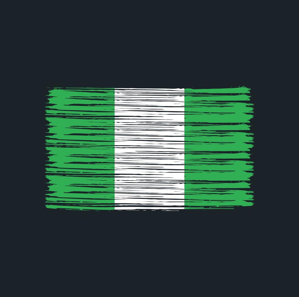 cepillo de bandera de nigeria vector