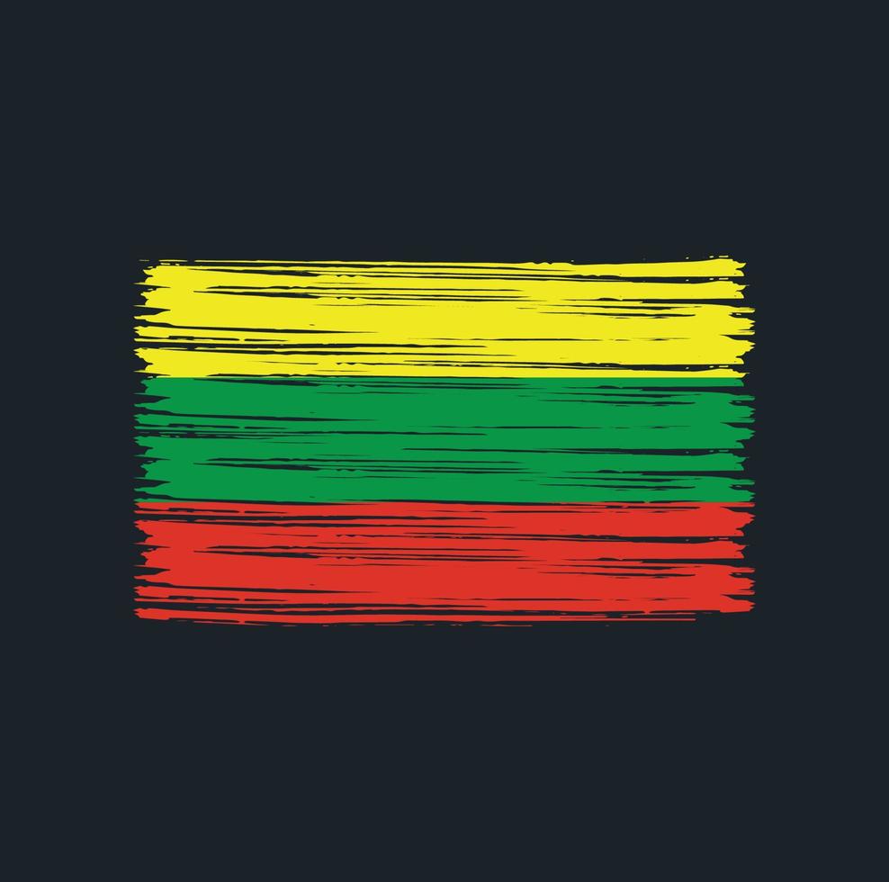 Lithuania Flag Brush vector