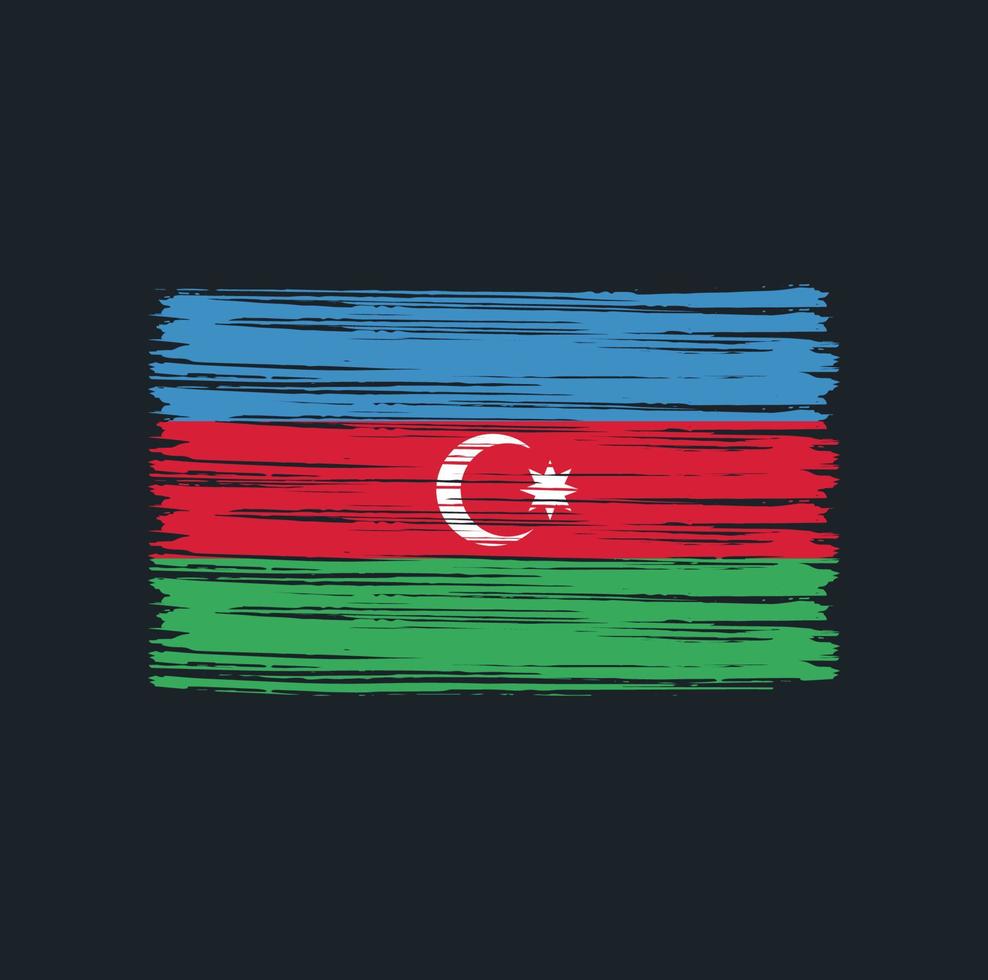 Azerbaijan Flag Brush vector