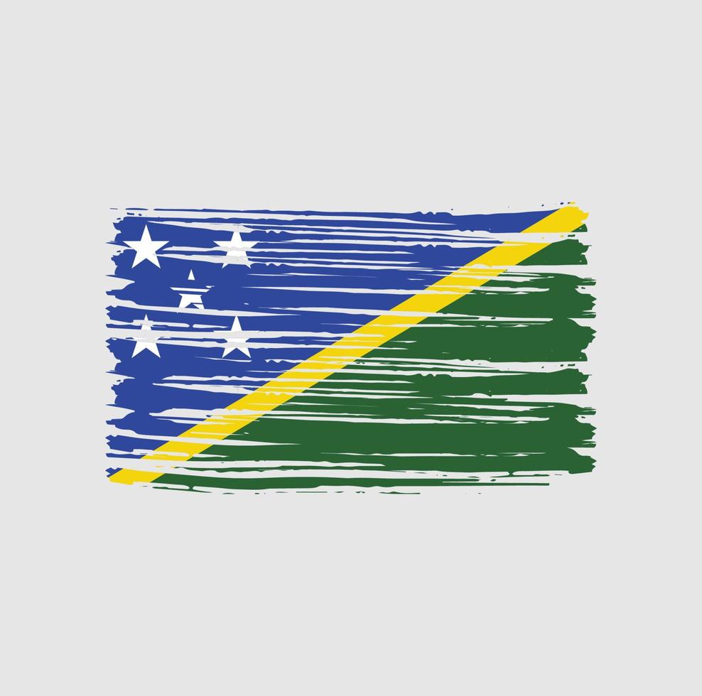 Solomon Islands Flag Brush Strokes. National Flag vector