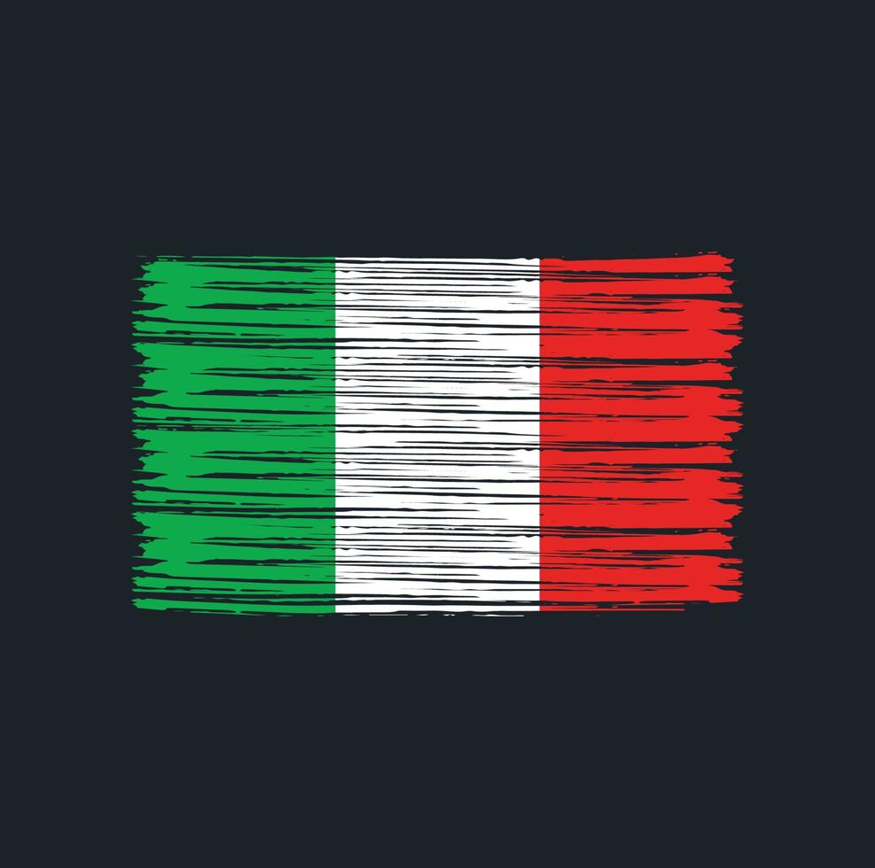 cepillo de bandera de italia vector