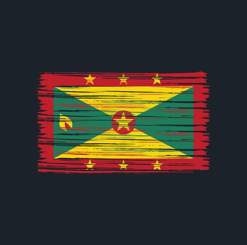 Grenada Flag Brush vector