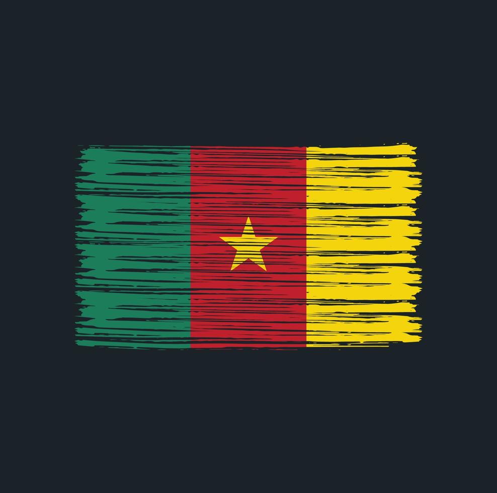 Cameroon Flag Brush vector