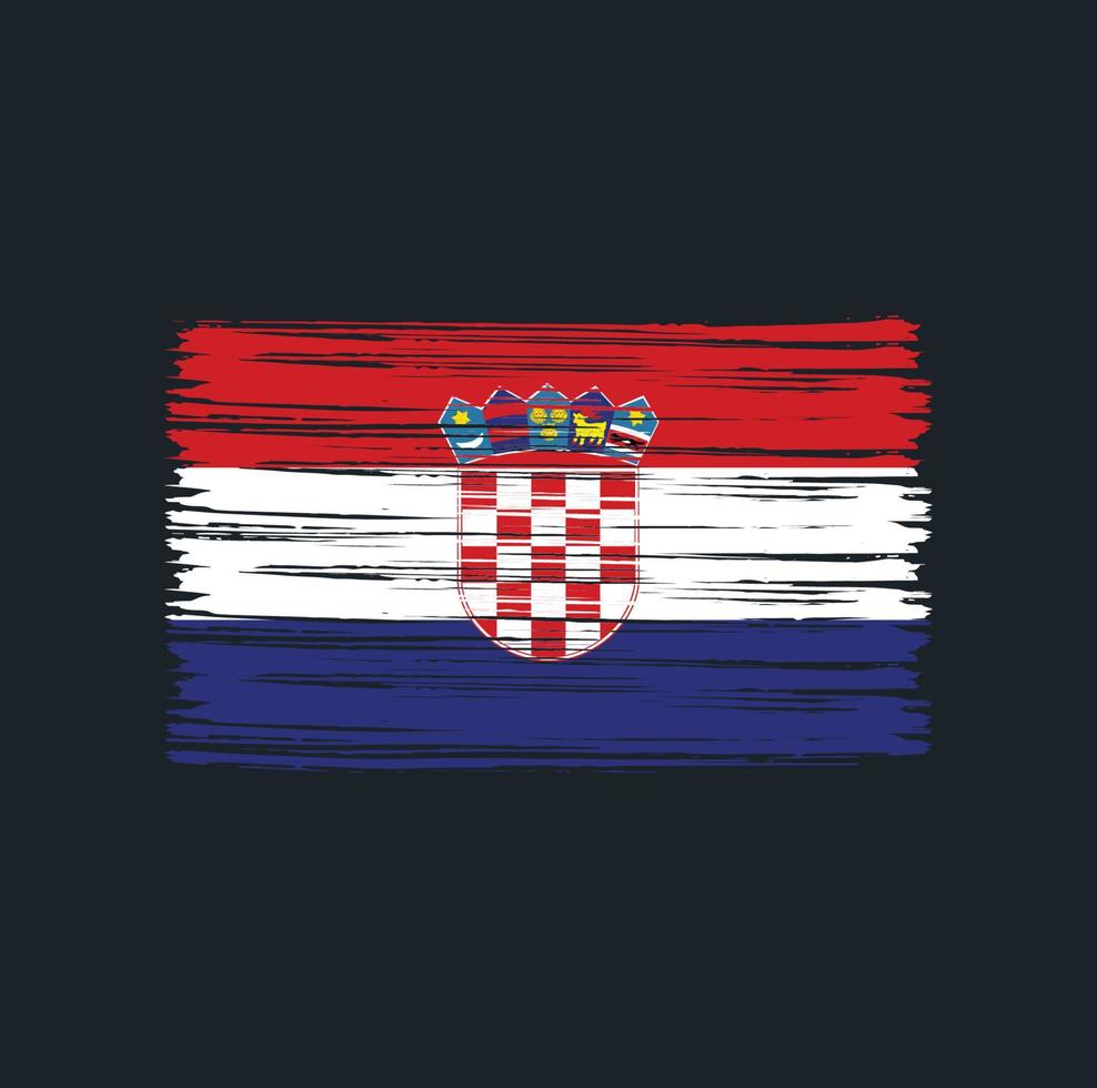 Croatia Flag Brush vector