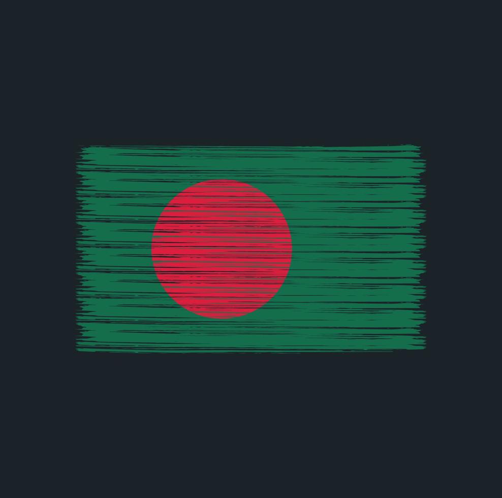 Bangladesh Flag Brush. National Flag vector