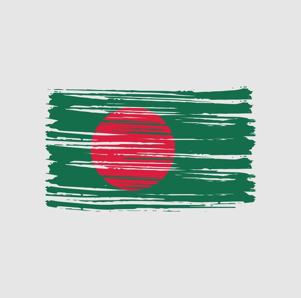 Bangladesh Flag Brush Strokes. National Flag vector