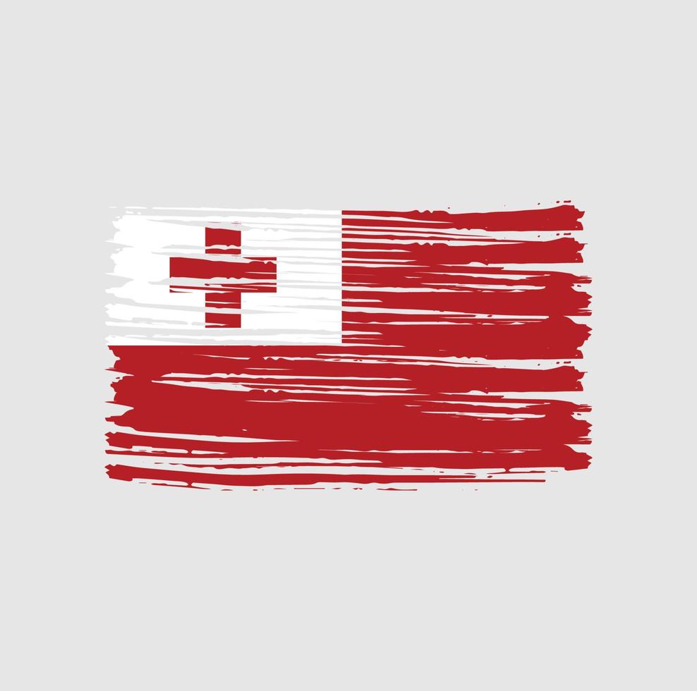 Tonga Flag Brush Strokes. National Flag vector