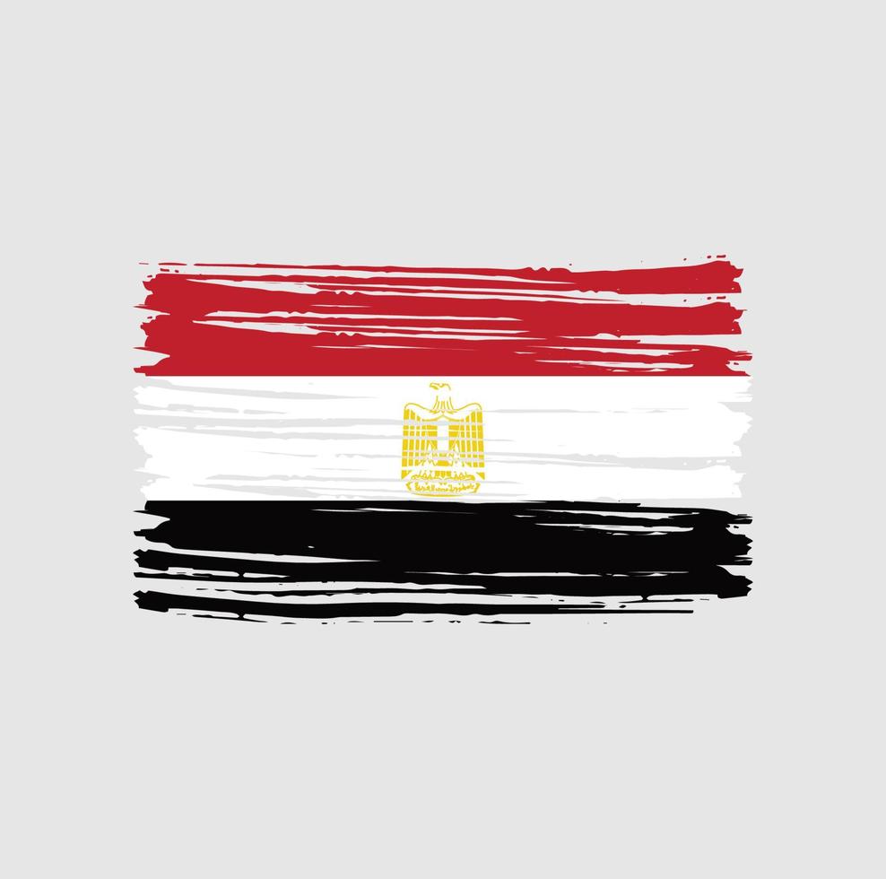 Egypt Flag Brush Strokes. National Flag vector
