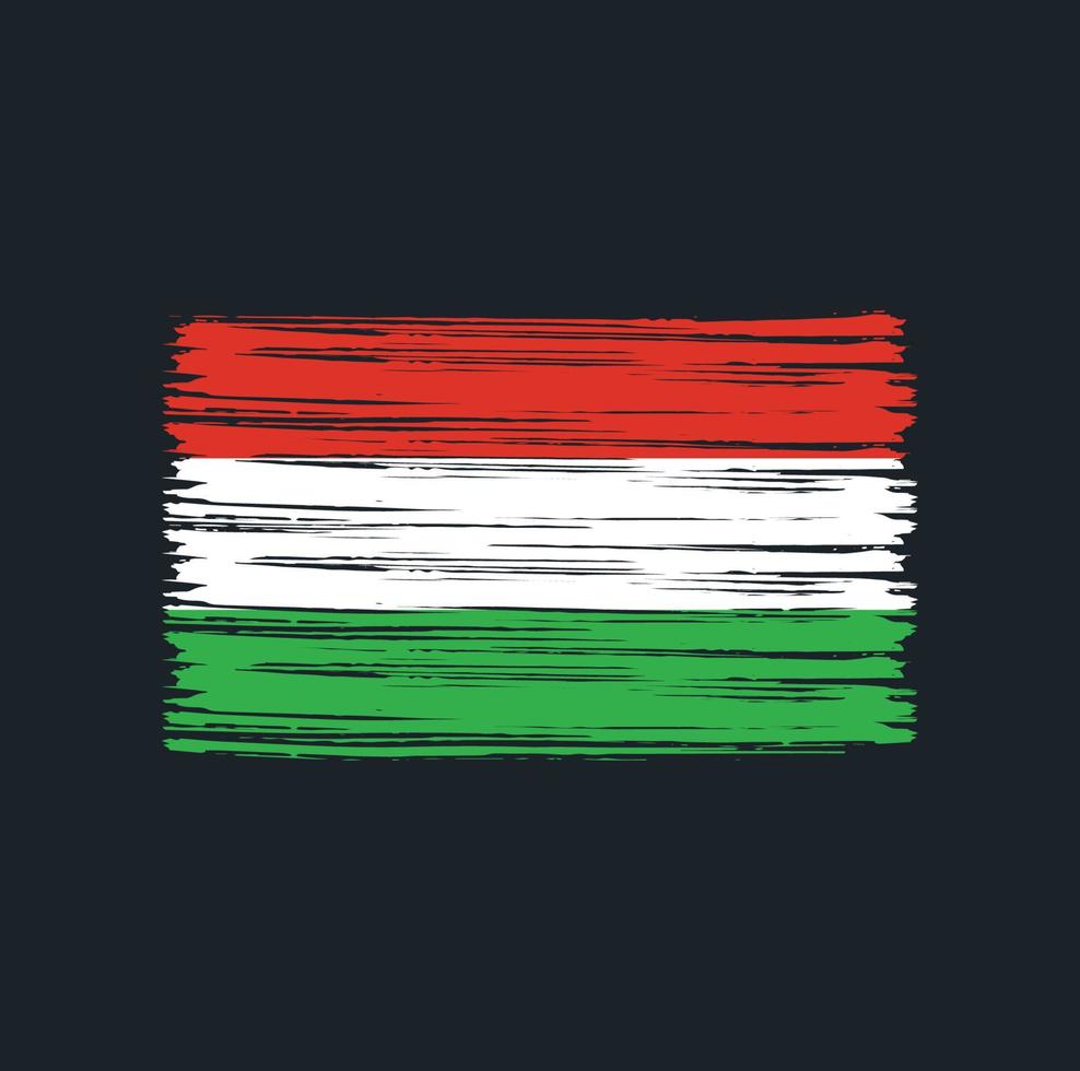 Hungary Flag Brush vector