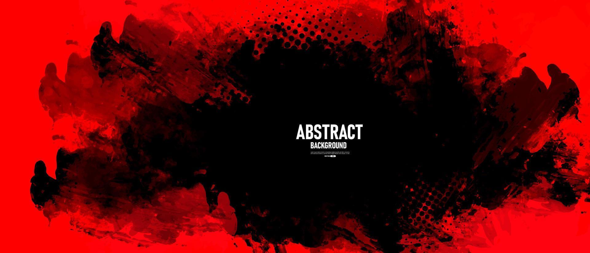 Black and red dirty grunge texture background vector
