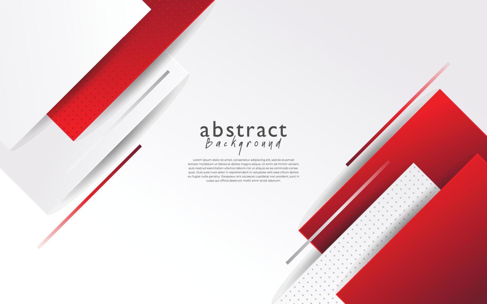 red white modern abstract background design vector