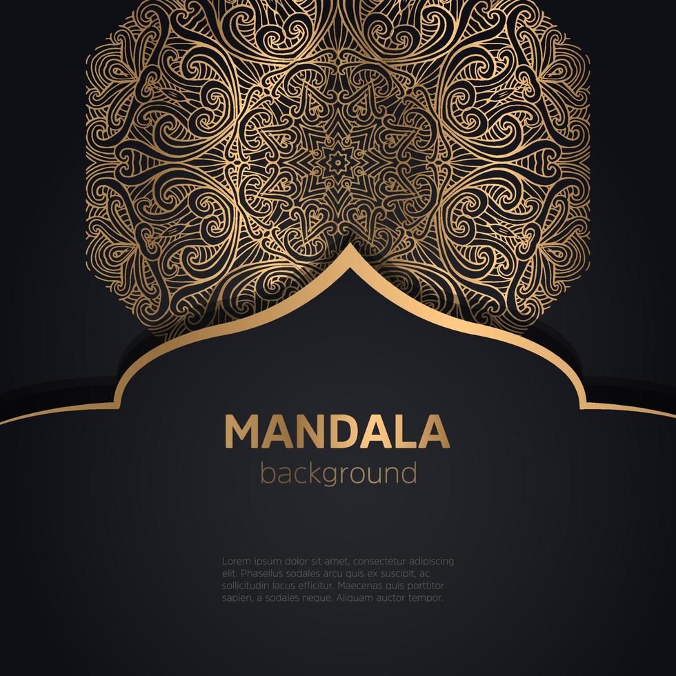Wallpaper with luxury mandala design vector