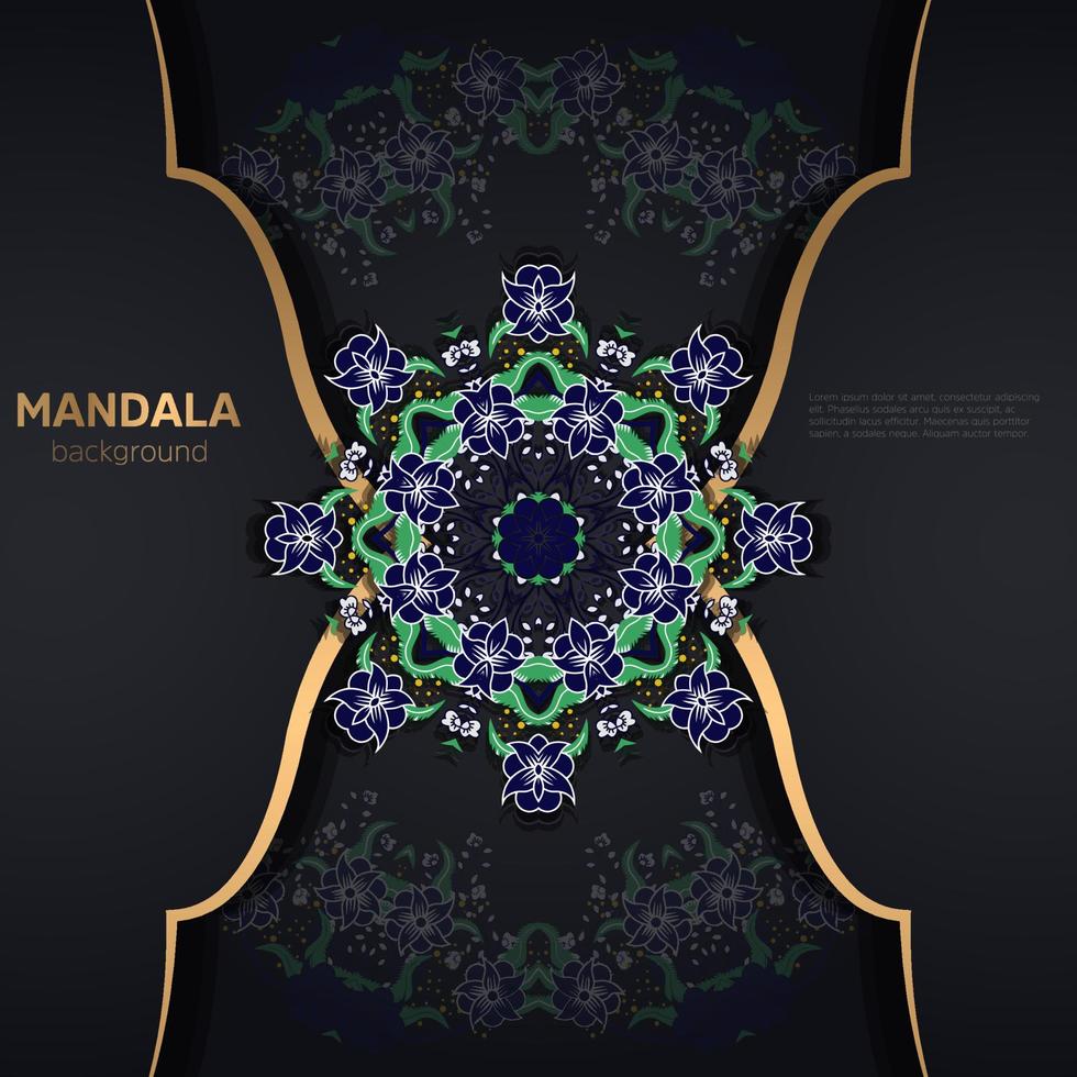 Wallpaper with luxury mandala flower design vector