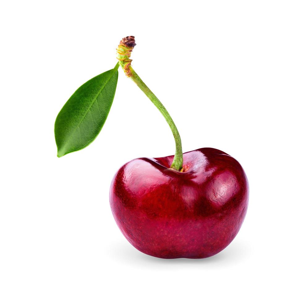 Cherry isolated on white background. Sweet cherries With clipping path photo