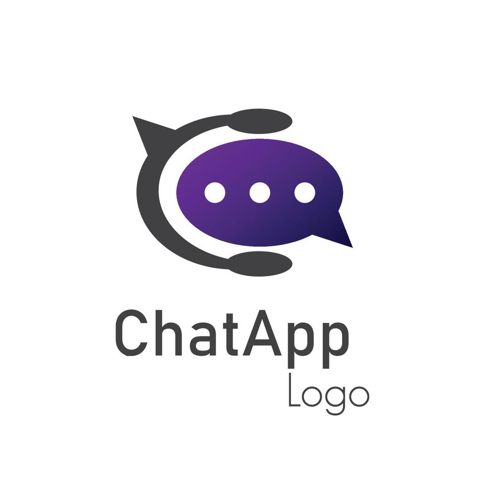 logotipo de la aplicación de chat. vector