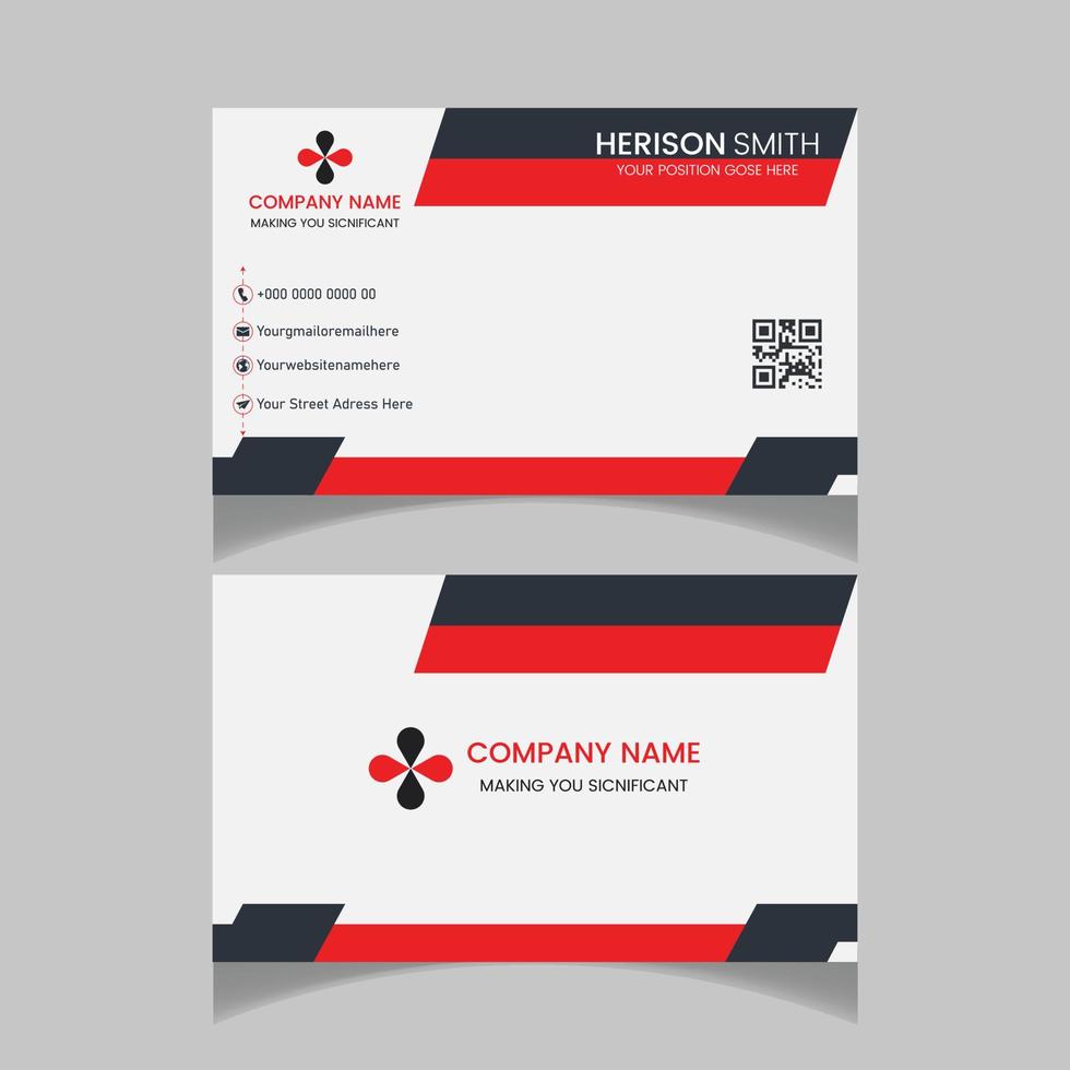 professional business card design template vector