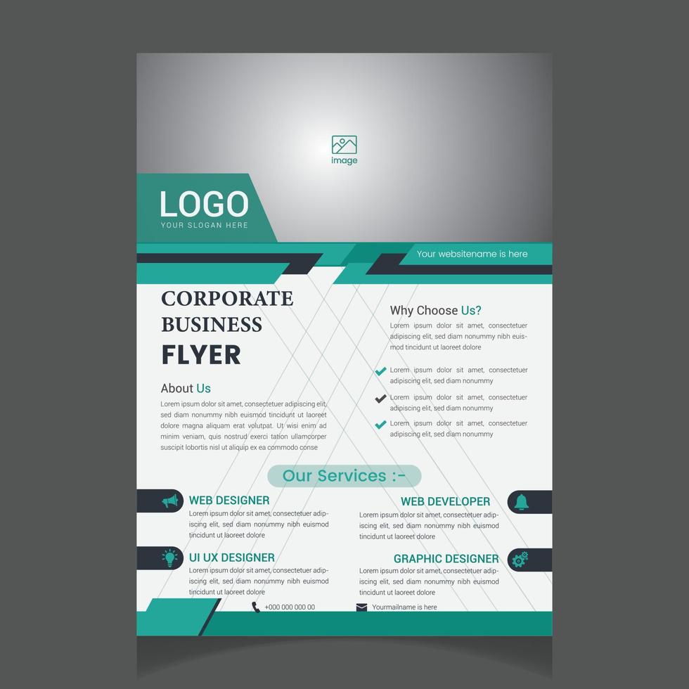 creative business flyer design vector