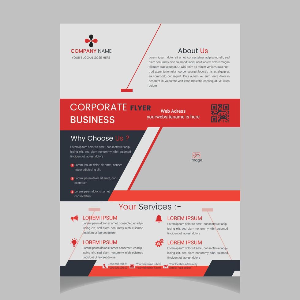 professional business flyer design template art illutsrator vector